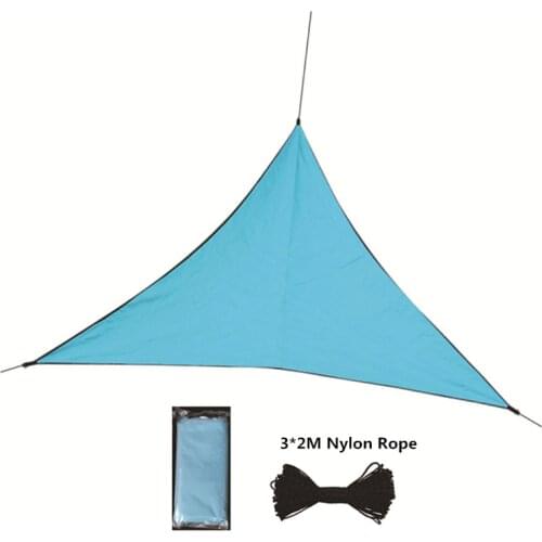 12' x 12' x 12' Sun Shade Sail Triangle with Rope for Patio Yard Deck Pergola Outdoor Camping Sun Sail Shade UV Block Sunshade