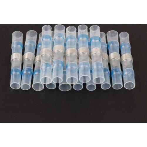 50Pcs Waterproof Solder Seal Heat Shrink Butt Terminals Soldering Sleeve Electrical Wire Connector Cable Terminal Connector Kit