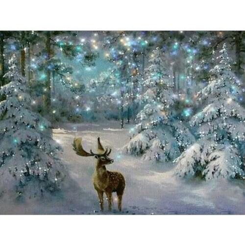 5D DIY Diamond Embroidery elk Handmade Diamond Painting Needlework Mosaic Full Drill Cross Stitch Home Decor Handmade Gifts