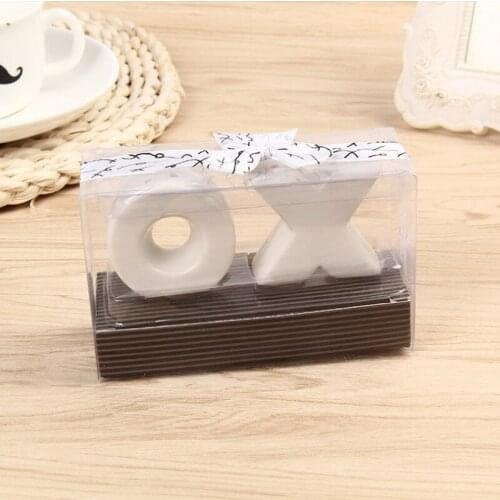 6SETS "Hugs&Kisses From Mr. & Mrs." XO Ceramic Salt&Pepper Shaker Wedding Favors Party Giveaway For Guest