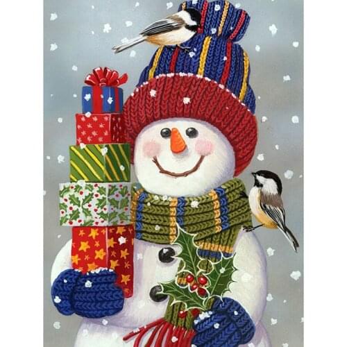 Brand new AB Diamond 5D Snowman DIY Diamond Painting Cross Stitch Christmas Gift Embroidery Rhinestone Mosaic Home Decoration
