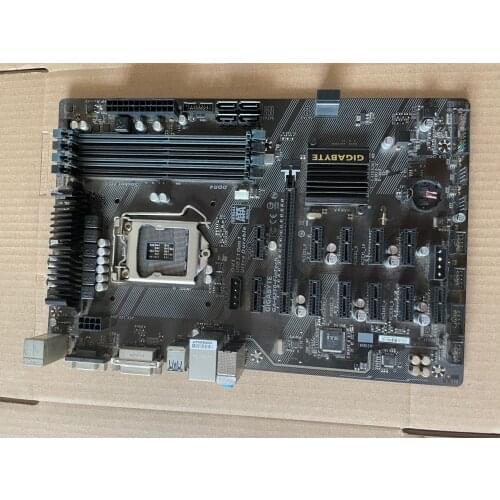 Used Gigabyte GA-B250-Fintech Motherboard Intel B250 Socket LGA 1151DDR4 PCI-E3.0 12 Graphics Card Mining Graphics Card