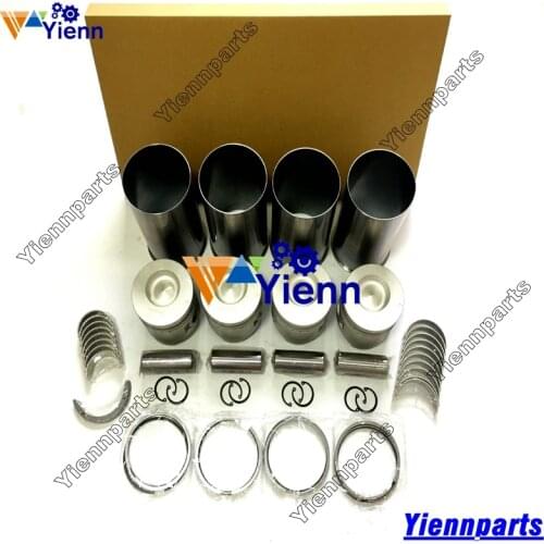For Mitsubishi 4D33 Overhaul Rebuild Kit Piston Ring Liner Head Gasket Bearing For 4D33 FE325 FE305 FE445 Engine Rebuild Parts