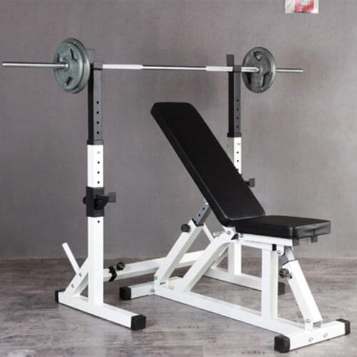 Home fitness equipment squatting rack adjustable barbell frame lifting bed bed push frame set