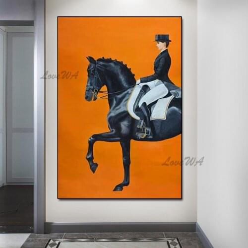 Beautiful Picture Paintings Palette Knife Style Running Horse Oil Painting No Frame Animal Wall Art Set On Canvas Artwork