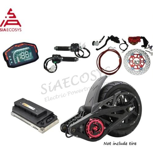 SiAECOSYS 12 X 3.5 inch QS138 3000W 72V 100KPH Mid Drive Motor CAN Controller Assembly Kits for Adult Electric Motorbike