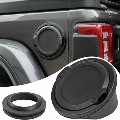 Gas Cap Cover Non-Locking Fuel Tank Door for 2018-2019 for Jeep Wrangler JL 2/4-Door