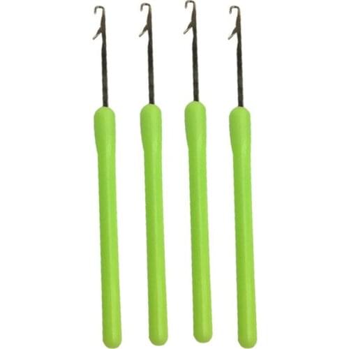 4Pcs Five-sided Crochet Knitting Hook Needles Template Bending Shape Plastic Handle Steel Crochet Knitting DIY Kit Sewing Tools
