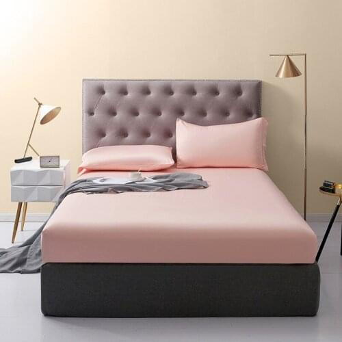 Sheets Silky Soft Bed Mattress With Four Corners And ElasticElastic Pure Cotton Solid Color Bedding Linens