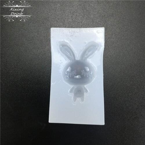 Mini rabbit shape silicone jelly mold cake decoration tools handcraft jewelry decoration tools aromatherapy resin mold