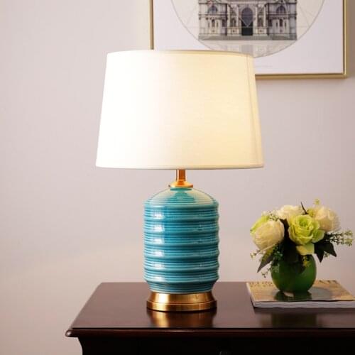 Nordic Minimalist Table Lamp Jane European Retro Warm Ceramic Table Lamp For Bedroom Bedside Living Room Study Home Decor Lamp