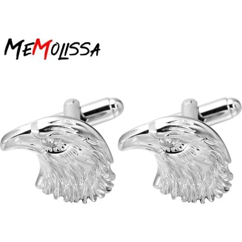MeMolissa Mens Animal Jewelry Silver Plated Owl Head Cuff Links