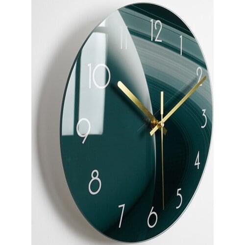 Livingroom Wall Clock Display Silent Glass Bedroom Wall Clock Modern Design Kitchen Reloj De Pared Room Decoration DL60WC