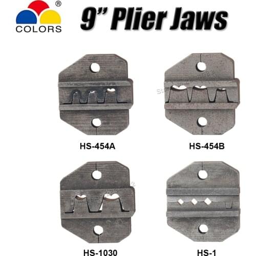 Wire-cut Steel Crimp Plier Jaws Non Insulated Bare Naked Cable Lugs Splice Wire Terminals Replaceable Crimping Tools Dies sets