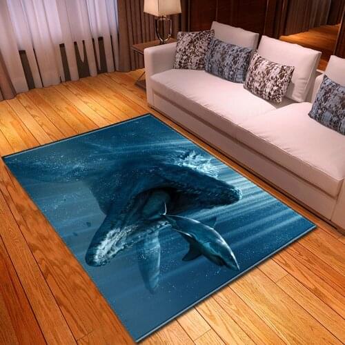 Underwater World Shark Pattern Carpets For Living Room Area Rug 3D Printed Kids Room Play Child Tatami Large Mats Bedroom Carpet