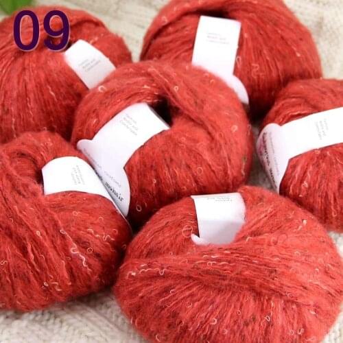 Sale 6ballsX50gr Luxury Fluffy Soft NEW MOHAIR Shawls Hand Knit Crochet Yarn Orange 09