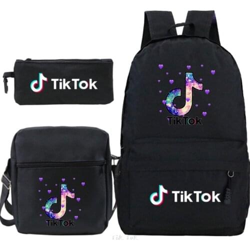 Hot Sale Tik tok Mochila Bag Backpack Boys Girls School Bag Travel Bag Laptop Bagpack with Crossbody Pen Bags