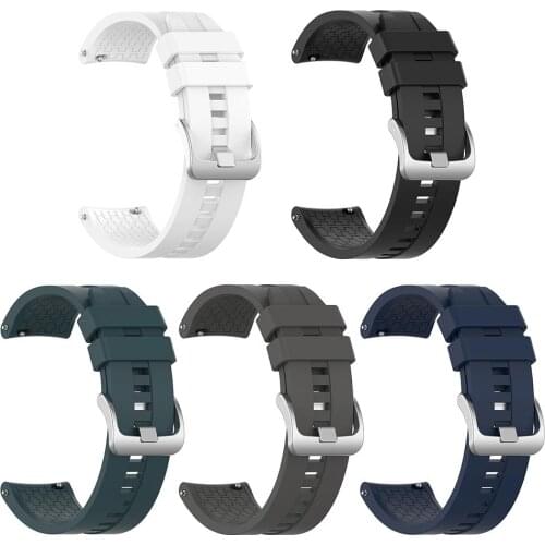22mm Silicone Bracelet Strap Watchband Replacement with Buckle Comfortable to Wear Durable Simplicity Soft for Amazfit GTR 47mm