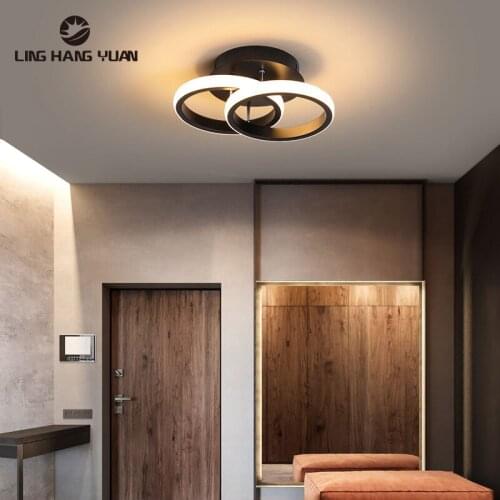 Modern Led Ceiling Light for Home Surface Mounted Ceiling Lamp Corridor Light Bedroom Aisle Lighting Fixture Black White 12w 15w