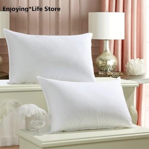 7 Star Hotel Standard Bed Pillow Core Cotton Feather Velvet Pillow Cervical Pillow 48x74cm