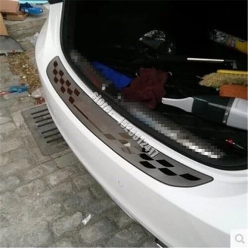 Car styling for Hyundai Elantra 2012-2016 Stainless Steel Rear Bumper Protector Sill Trunk Rear guard Tread Plate