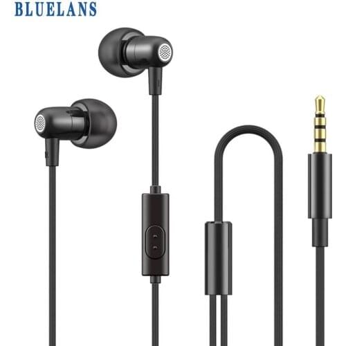 3.5MM In-Ear Stereo Earphone Metal Bass Headphone Music Sports Headset Earplug For Huawei Xiaomi Redmi Samsung Phone Headphones