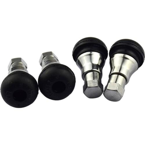 Tire Valve Stems Tyre snap-in Short Metal in chrome sleeve and cap