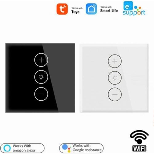 LED Dimmer Switch Tuya Smart Life App WIFI Smart Wall Light Touch Switch Dimming EU 220V 110V Work With Alexa Google Home
