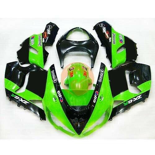 Wotefusi New ABS Injection Molding Bodywork Fairing Set For Ninja ZX 6R 2005 2006 (I)