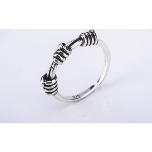 Ring For Women Females Jewelry Accessory Gift Silver-Plated Resizable Design Vintage Retro Ring 2020 New Sring Good Quality