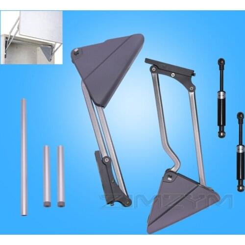 1set Scroll Up Sliding Door Bracket/Microwave Cabinet Support Hydraulic Stand Door/Wall Cabinet Upturn Hinge Pneumatic Rod