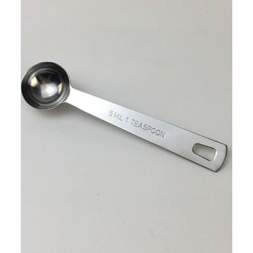 100pc stainless steel measuring spoons teaspoon 5ml 1tsp Non-magnetic coffee spoon scoop baking tools kitchen SN3712