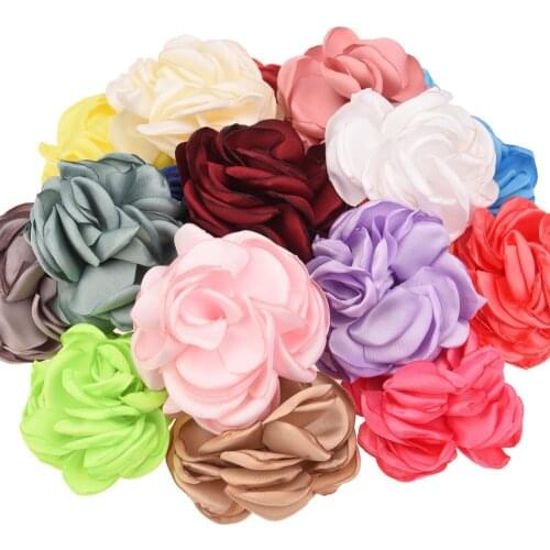 120pcs Curly Flower Boutique hair accessories Burning Flowers Wedding decoration flower No Hairclip No Barrette For Headwrap