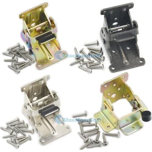 2 pcs Folding Lock Extension Foldable Table Bed Leg Feet Support Frame Bracket Screw