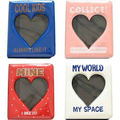 3 Inch 36 Pocket Photo Album Cartoon Hollow Heart Picture Storage Mini Scrapbook H58C