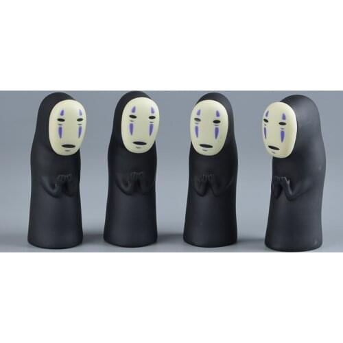 3pcs/set Spirited Away No Face Man Figure Doll Studio Ghibli 9cm Collocation Resin Model Doll Home Garden Decor Figurine Toys