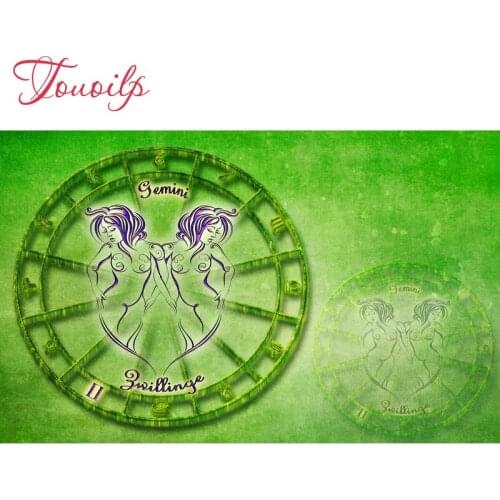 Diy 5d full spuare&round diamond painting mosaic "Gemini" Cross Stitch Kits diamonds embroidery Home decoration Halloween
