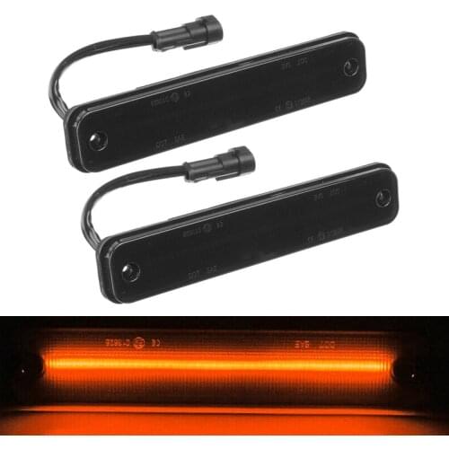 Beler Car 2Pcs 25952319 15114677 Smoke Lens Red LED Rear Side Marker Light Fit for Hummer H2 2003 2004 2005 2006 2007 2008 2009