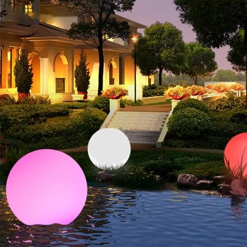 16 Color Floating Pool Lights Changing RGB LED Ball Lights IP67 Waterproof 20cm 15cm 12cm 8cm Hot Tub Night Lights Pool Toys