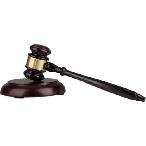 Wooden judges gavel auction hammer with sound block for attorney judge auction handwork Promotion