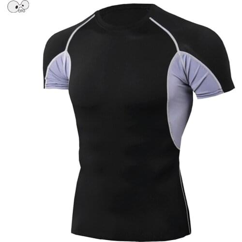 Dry Fit Breathable Mesh Patchwork Men Rashgard Gym Running T-Shirt Fitness Bodybuilding Compression Shirt Crossfit Jogging Tops