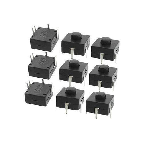 Latching Action Vertical 4-Pin Push Button Switch for Electric Torch