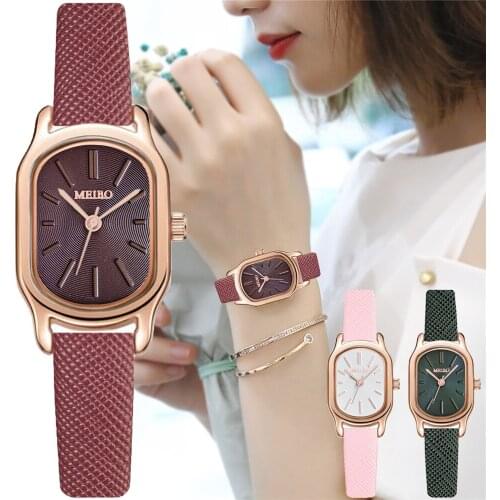 HIKUN Ladies Watch With Leather Strap