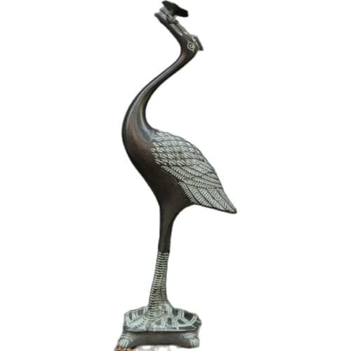 Have A long Lead Bronze Crane Of Ganoderma Lucidum