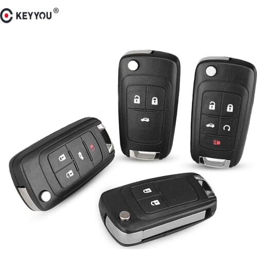 KEYYOU 10pcs 2/3/4/5 BTN Key Shell for VAUXHALL OPEL Insignia Astra J Zafira C Mokka Car Control Fob Case Housing HU100 Blade