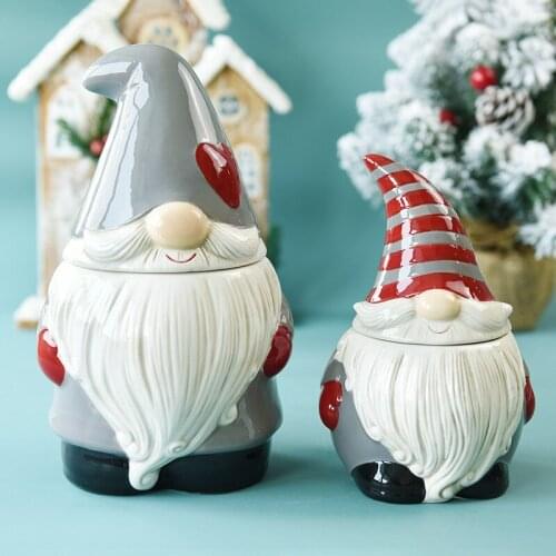 Santa Seals The Jar Creative Ceramic Jar High Capacity Household Storage Tank Snacks Candied Dried Fruit Storage Tank Home Decor