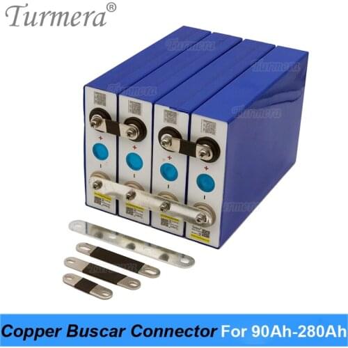 Turmera Copper Buscars Connector for 3.2V Lifepo4 Battery 90Ah 280Ah Assemble for 12V Solar System or Uninterrupted Power Supply