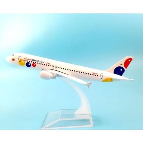 AIR PASSENGER PLANE 16CM VIVA COLOMBIA A320 AIRCRAFT MODEL MODEL PLANE SIMULATION 16CM ALLOY CHRISTMAS RAFT MODEL TOY AIRPLANE B