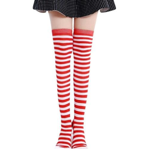Socks Women Warm Thigh High Socks Spcks Over Girl Winter Cotton Stripe Soft Cotton Sock Calcetines Mujer Носки Чулки Сексуальные