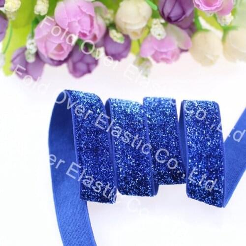 New!! 5/8" Glitter elastic velvet ribbon, #B-4A color, 150 yards per lot